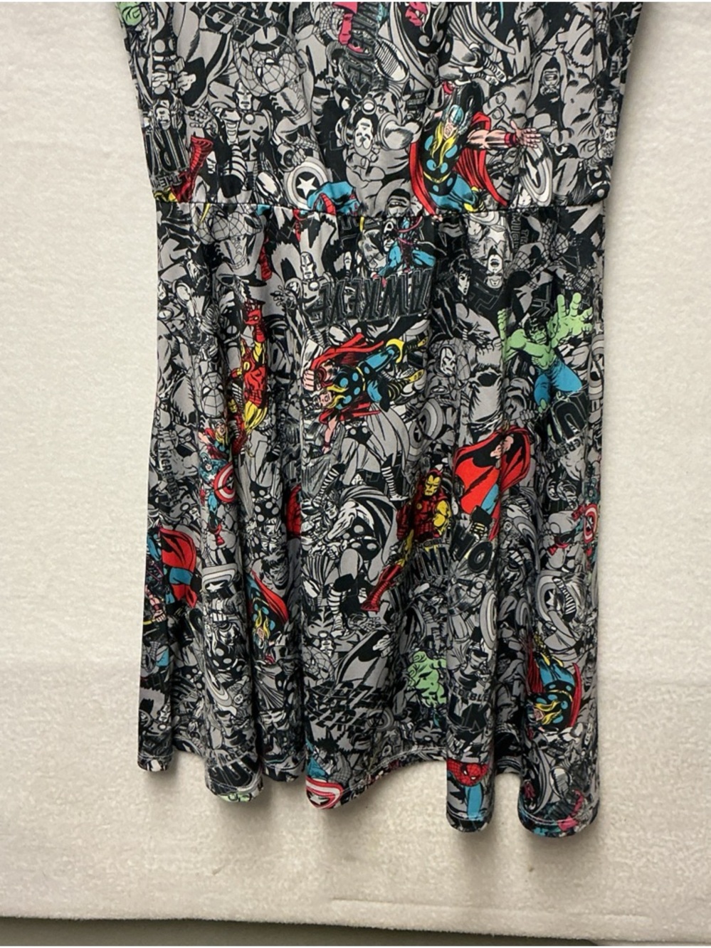 Marvel Graphic Tank Dress in Black, White, Red and Blue Sz S 1064 - Picture 4 of 9